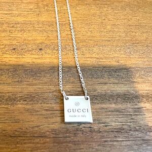 Square Authentic Gucci necklace - sterling silver